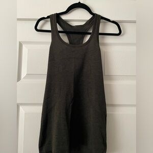 lululemon Dark Olive Swiftly Tank Top. Size 6